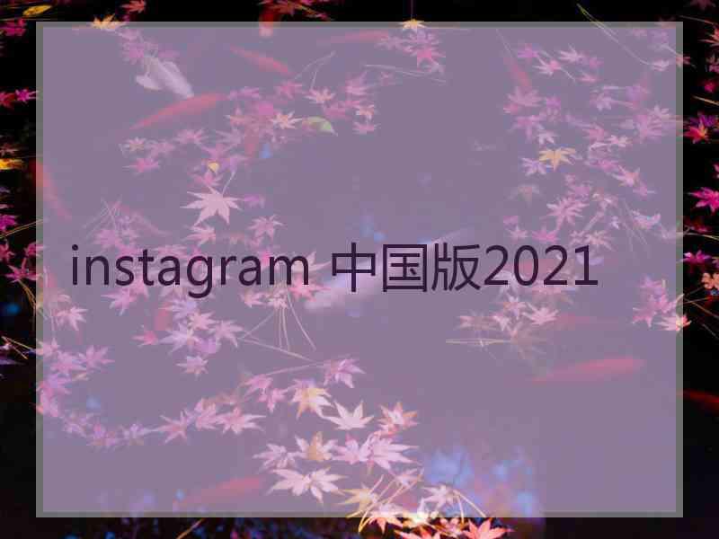 instagram 中国版2021