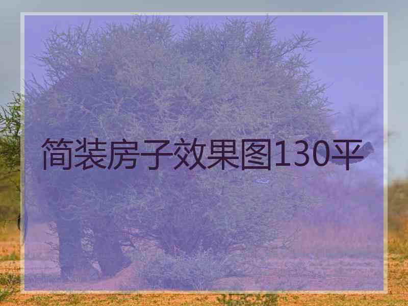 简装房子效果图130平