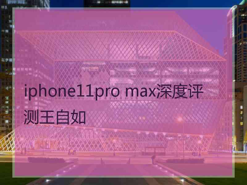 iphone11pro max深度评测王自如