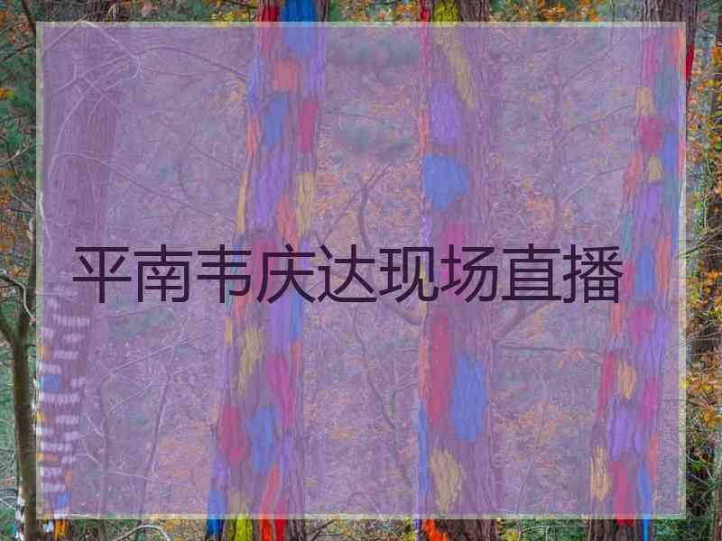 平南韦庆达现场直播