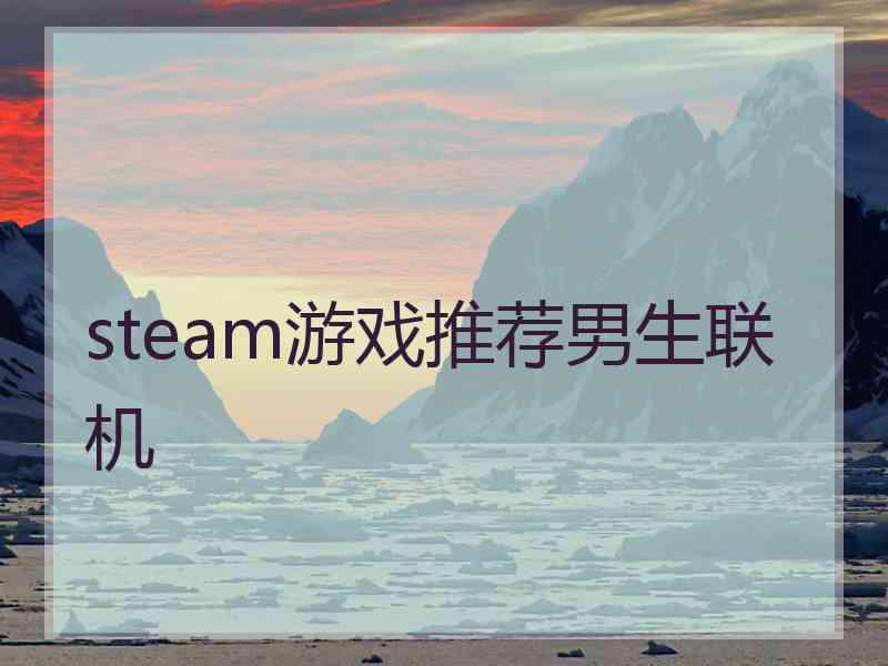 steam游戏推荐男生联机