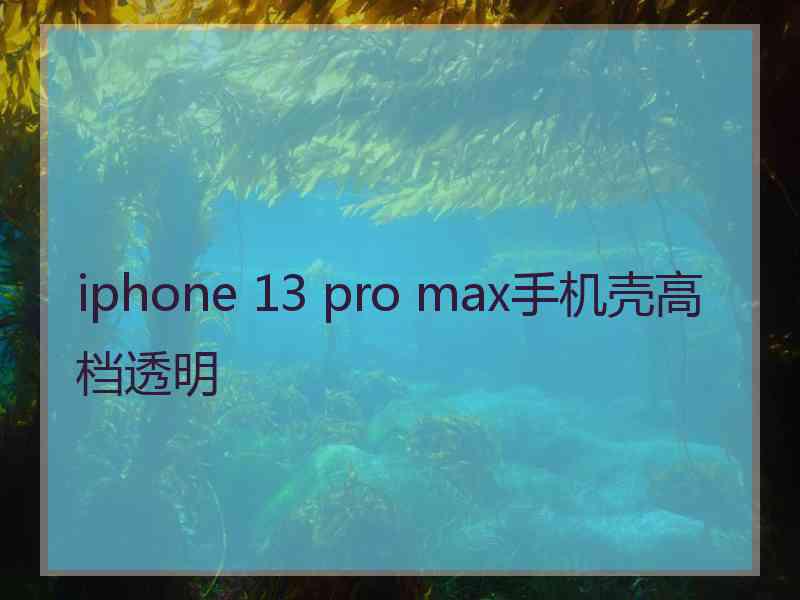 iphone 13 pro max手机壳高档透明