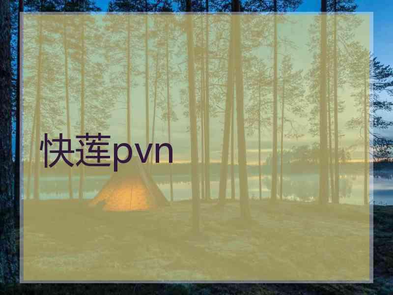 快莲pvn