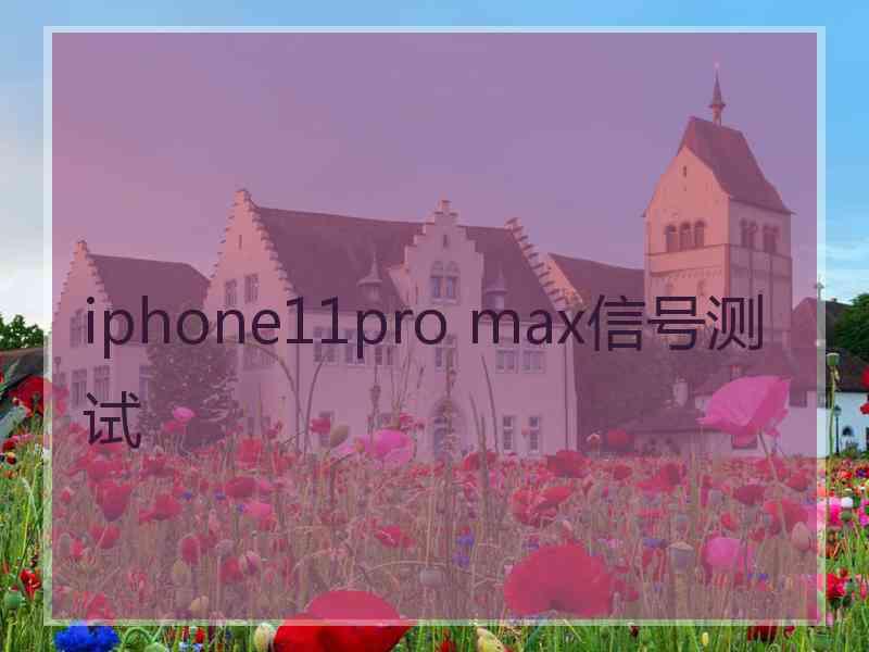 iphone11pro max信号测试