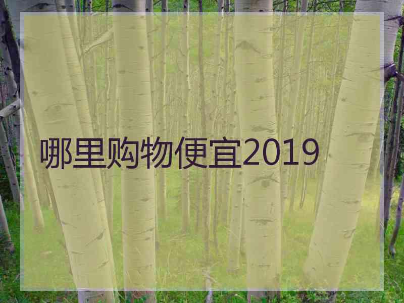 哪里购物便宜2019