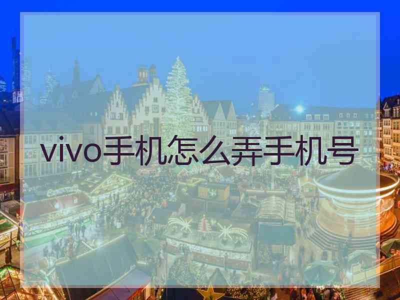 vivo手机怎么弄手机号