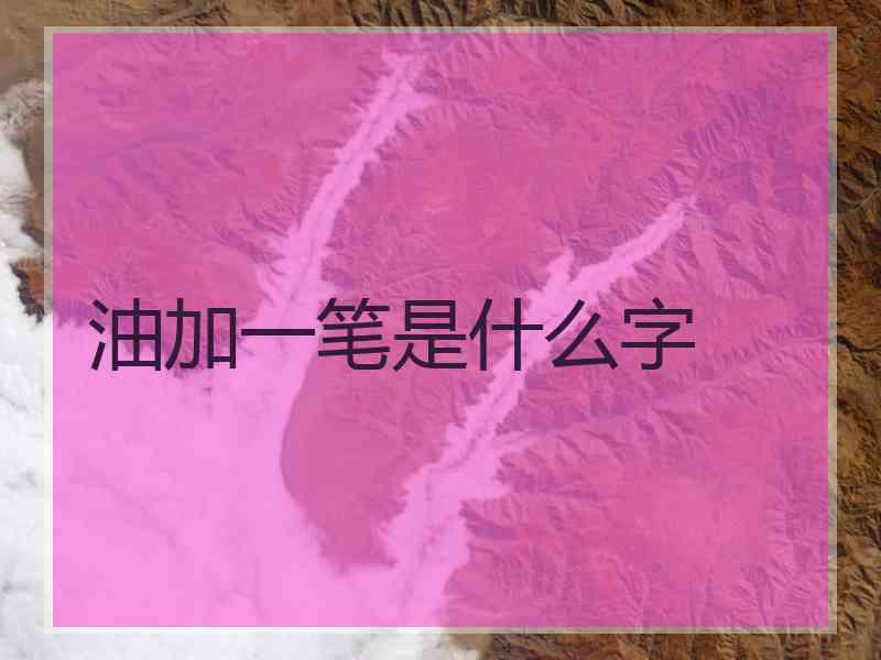 油加一笔是什么字