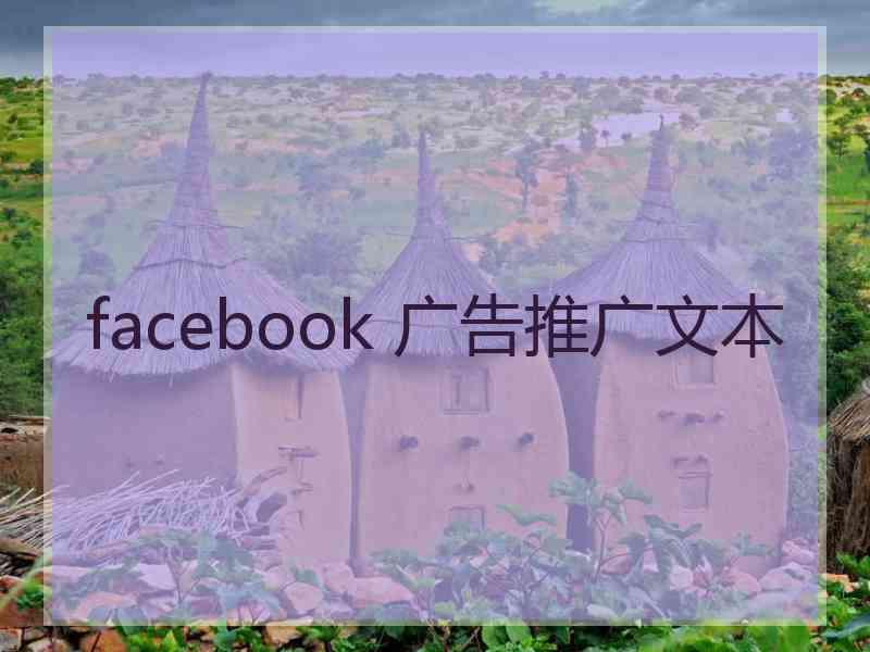 facebook 广告推广文本