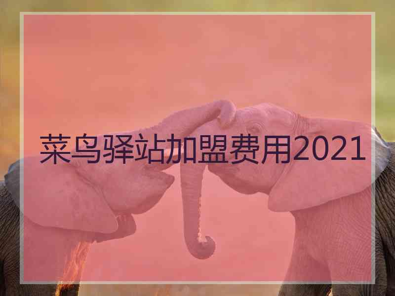 菜鸟驿站加盟费用2021