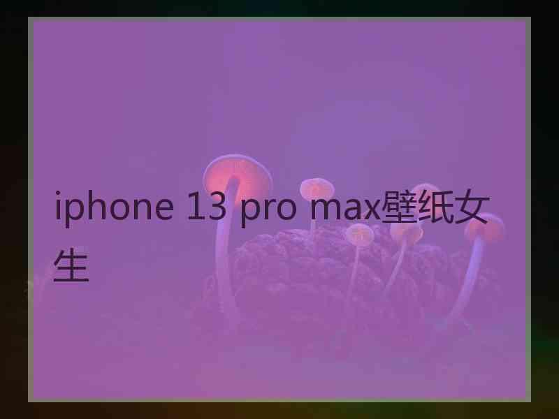 iphone 13 pro max壁纸女生