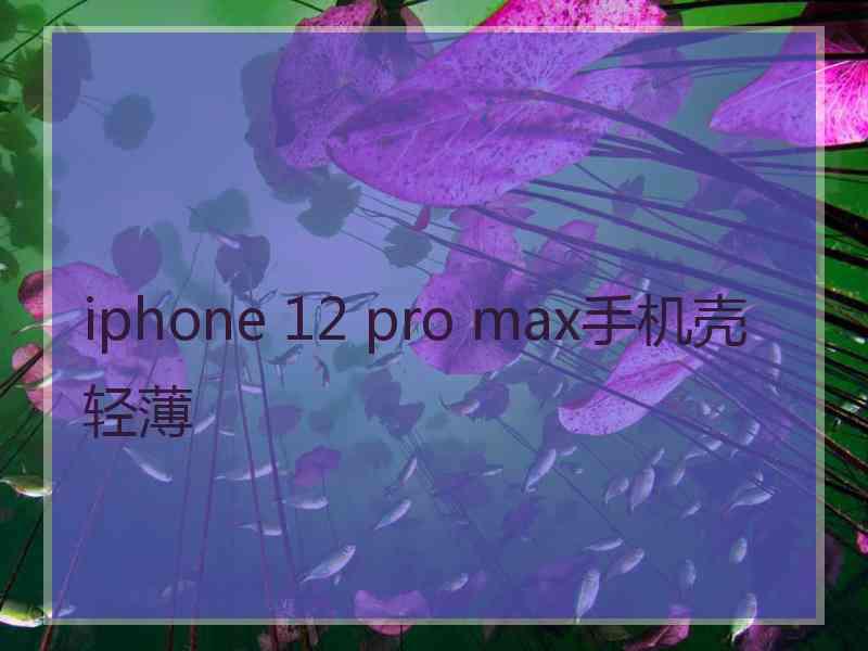 iphone 12 pro max手机壳轻薄