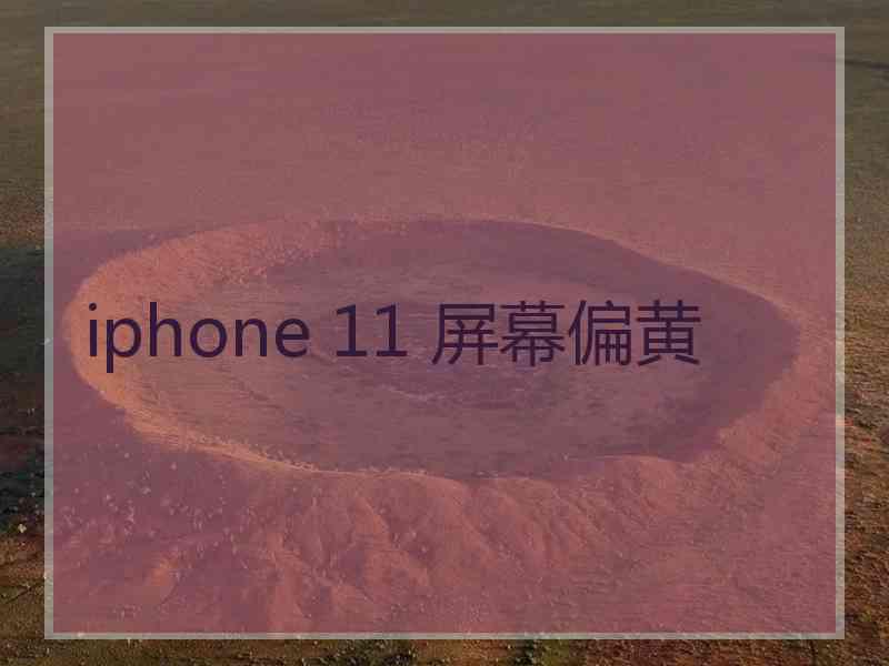 iphone 11 屏幕偏黄