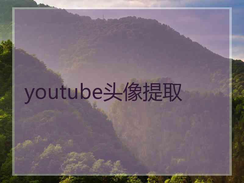 youtube头像提取