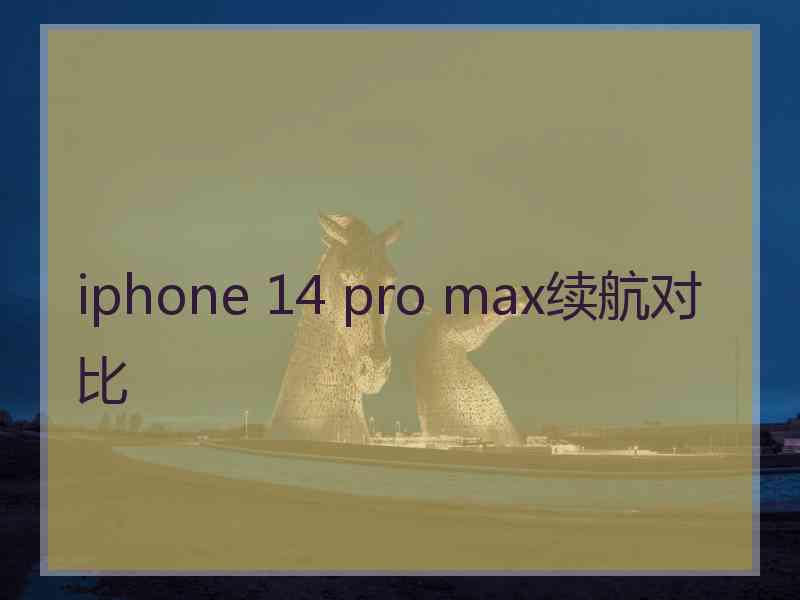 iphone 14 pro max续航对比