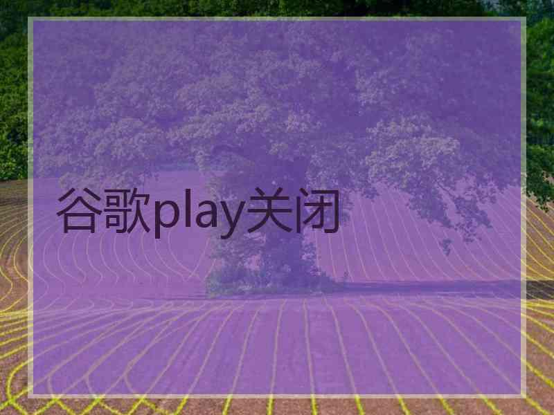 谷歌play关闭