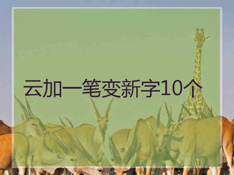 云加一笔变新字10个