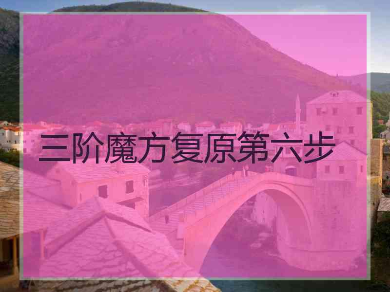 三阶魔方复原第六步