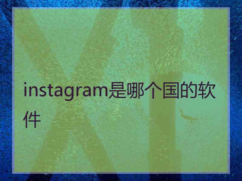 instagram是哪个国的软件