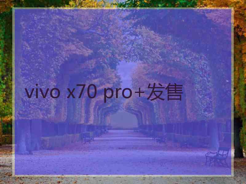 vivo x70 pro+发售