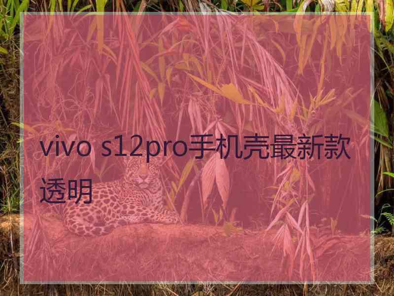 vivo s12pro手机壳最新款透明