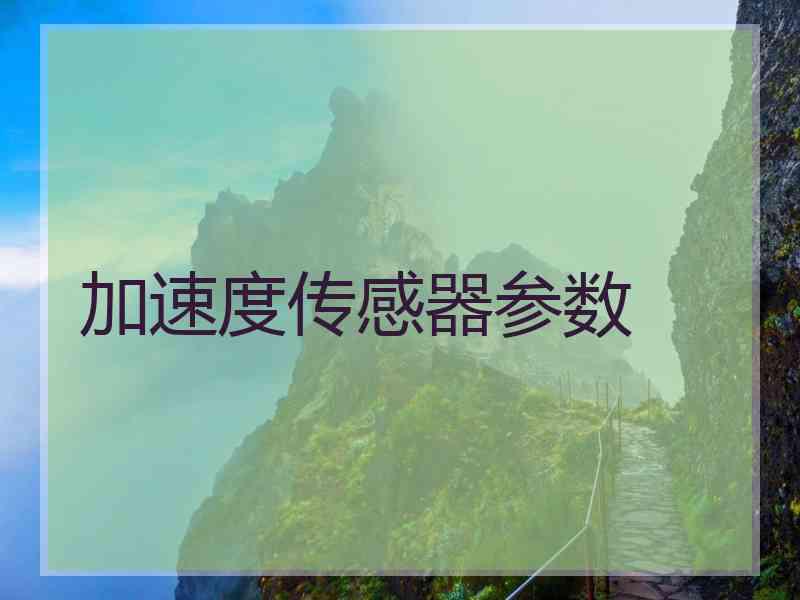 加速度传感器参数