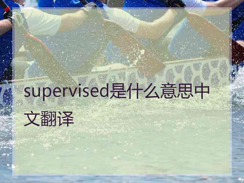 supervised是什么意思中文翻译