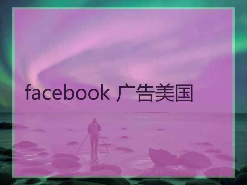 facebook 广告美国