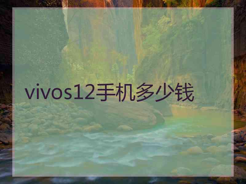 vivos12手机多少钱