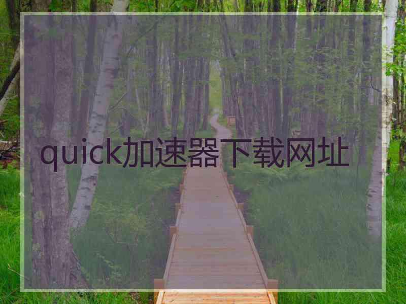 quick加速器下载网址