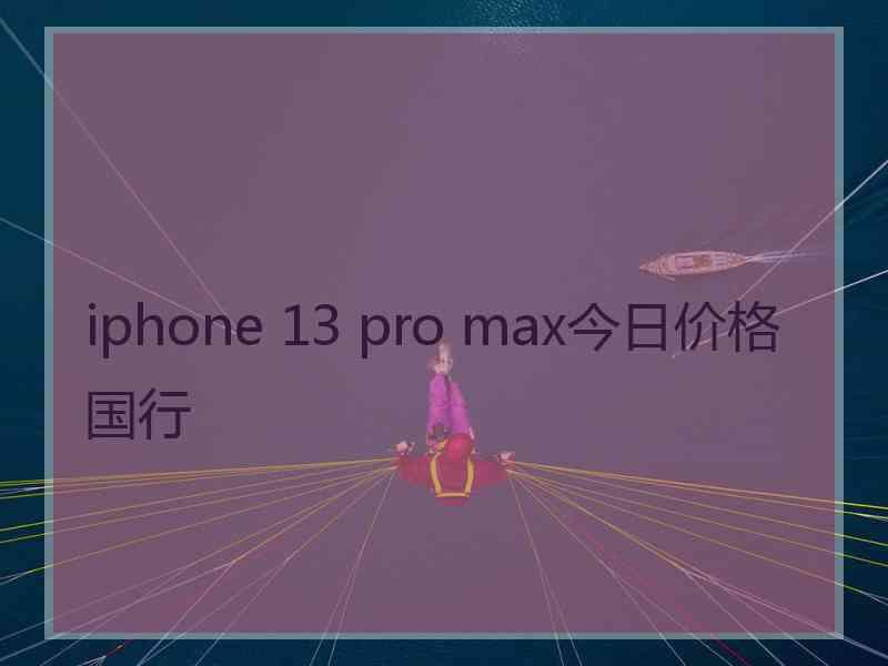 iphone 13 pro max今日价格 国行