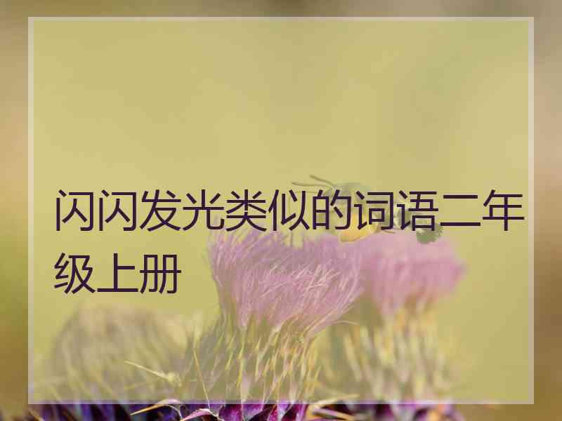 闪闪发光类似的词语二年级上册