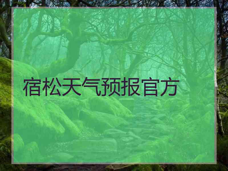 宿松天气预报官方