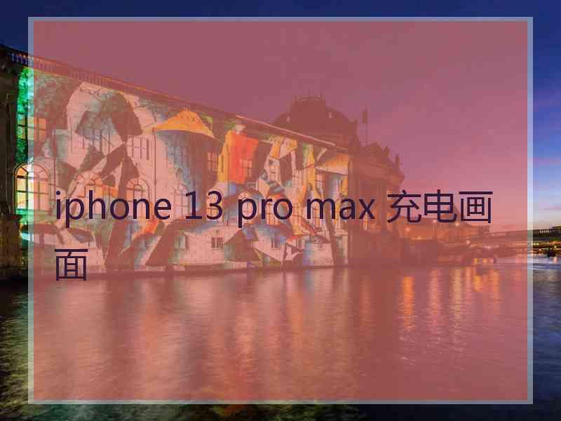 iphone 13 pro max 充电画面