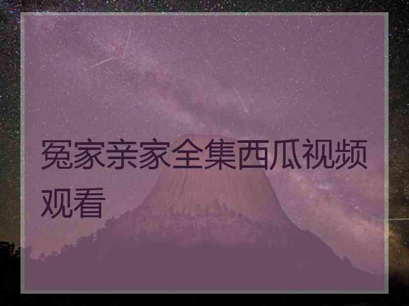 冤家亲家全集西瓜视频观看