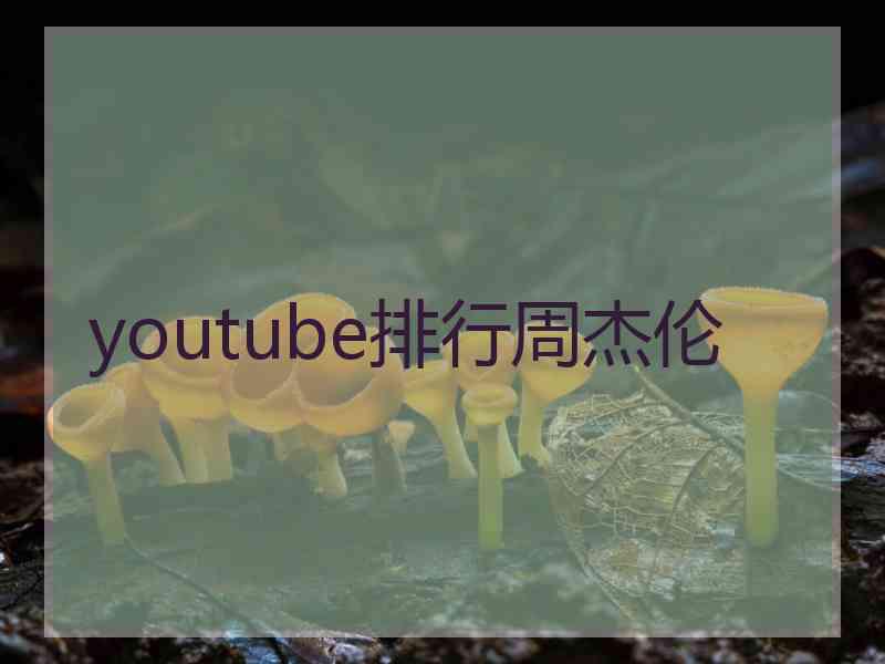 youtube排行周杰伦