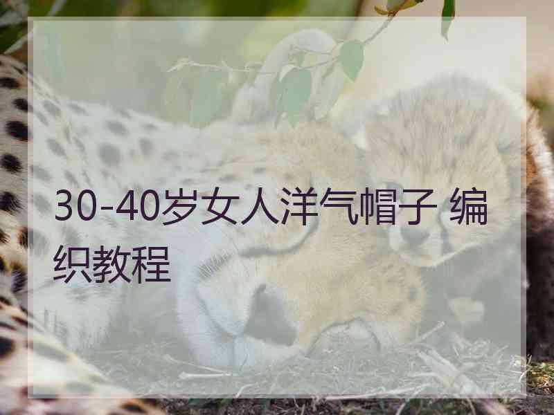 30-40岁女人洋气帽子 编织教程