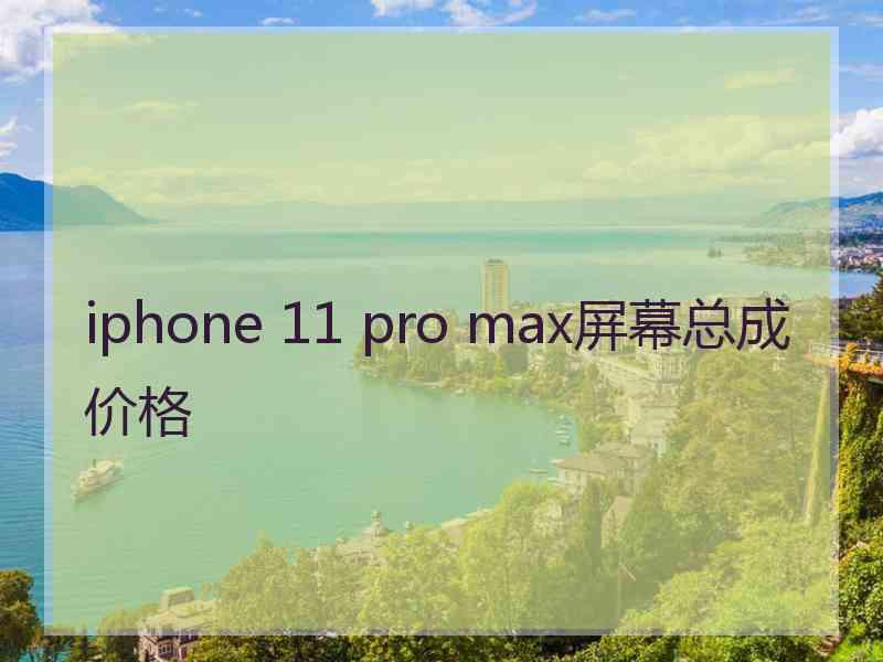 iphone 11 pro max屏幕总成价格