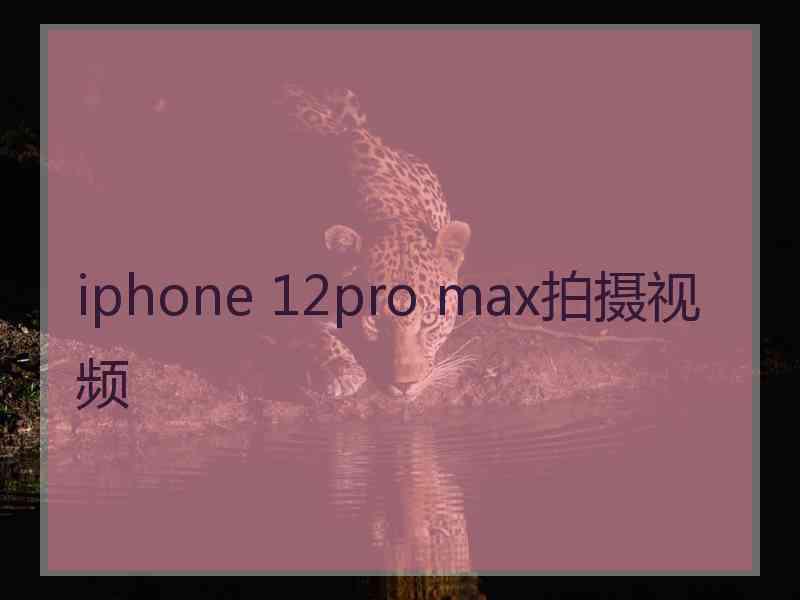 iphone 12pro max拍摄视频