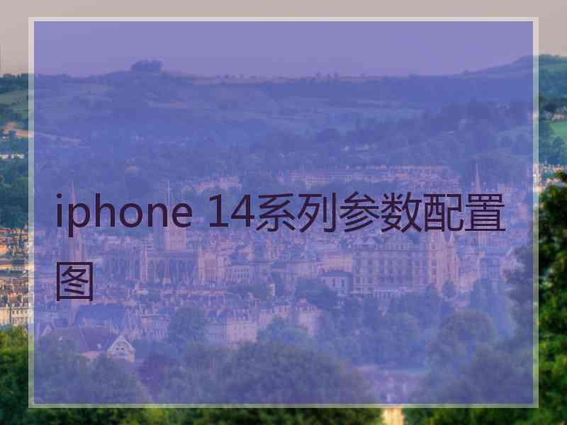 iphone 14系列参数配置图