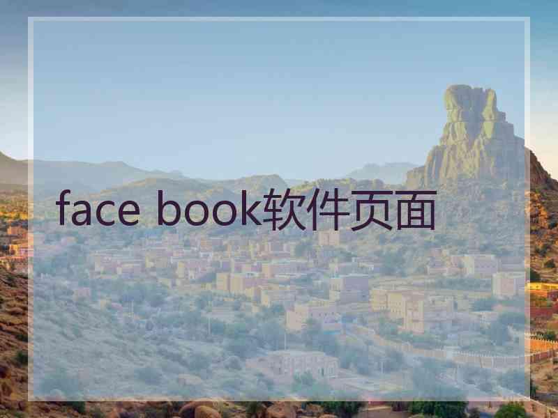 face book软件页面