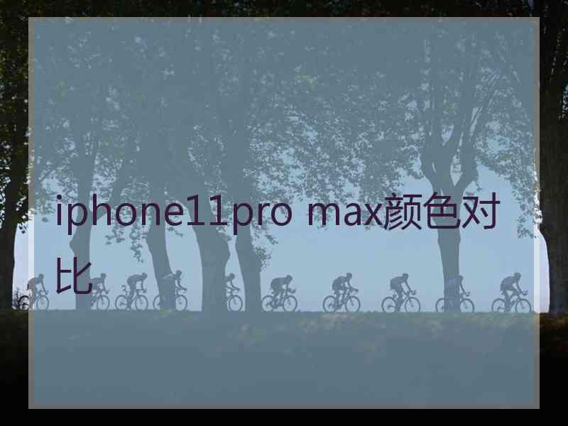 iphone11pro max颜色对比