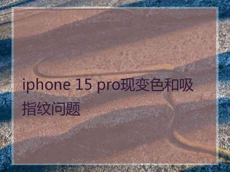 iphone 15 pro现变色和吸指纹问题