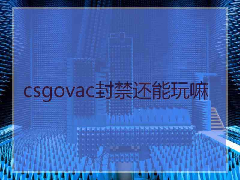 csgovac封禁还能玩嘛