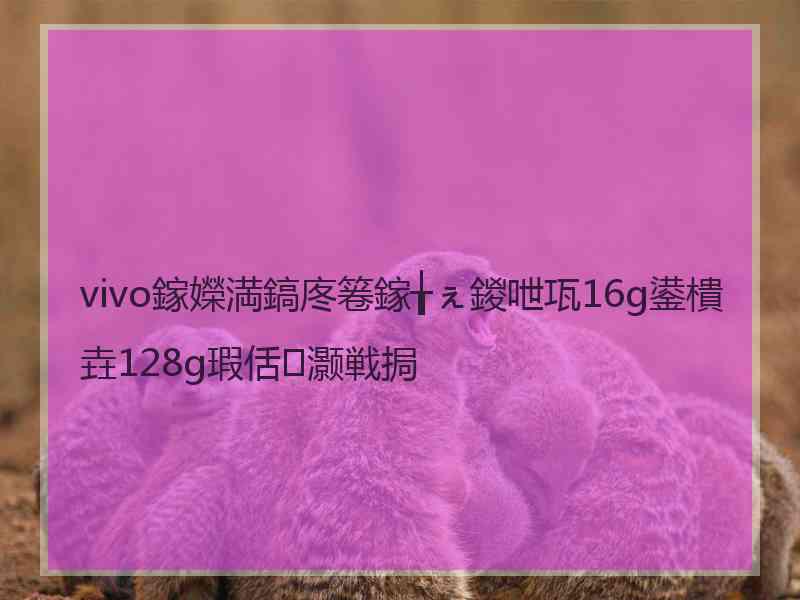 vivo鎵嬫満鎬庝箞鎵╁ぇ鍐呭瓨16g鍙樻垚128g瑕佸灏戦挶