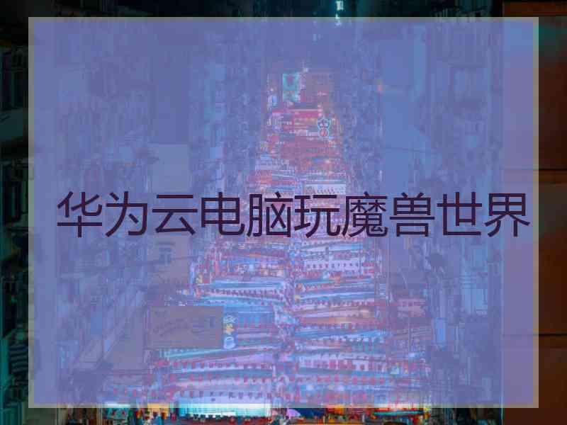 华为云电脑玩魔兽世界