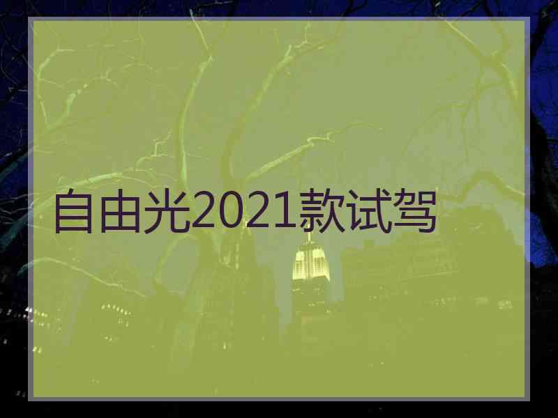 自由光2021款试驾