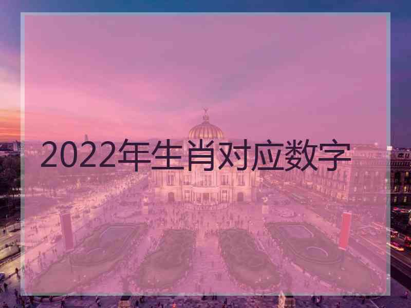 2022年生肖对应数字