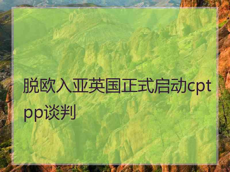 脱欧入亚英国正式启动cptpp谈判