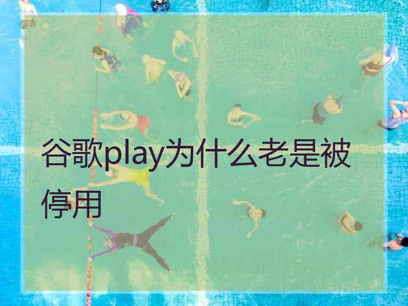 谷歌play为什么老是被停用