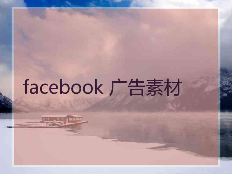 facebook 广告素材